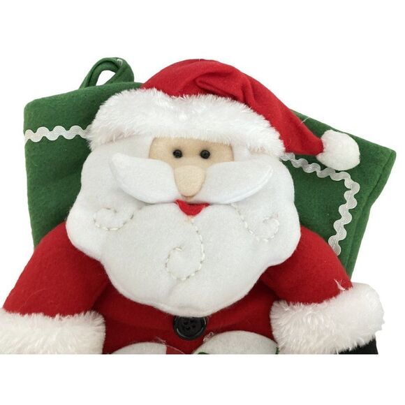 3D Santa Noel Christmas Holiday Stocking 17" Christmas Eve Santa's Best NEW - Picture 7 of 9